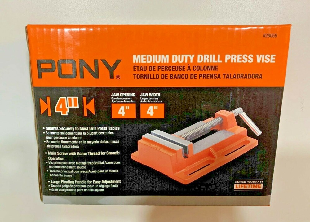 JORGENSEN 4" Inch Medium Duty Drill Press Vise #29058 - DIY Work Shop Tools