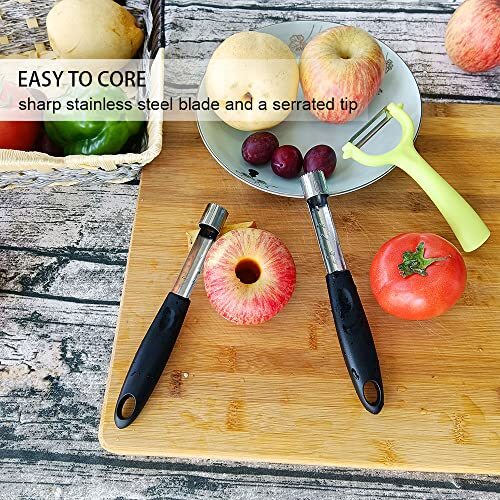 2PCS Apple Corer, Fruit Vegetable Core Remover Stainless Steel Apple Remover