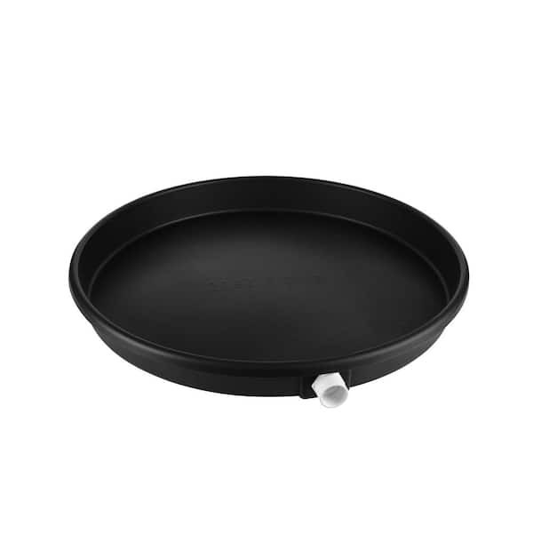 24 In. Plastic round Water Heater Drain Pan with PVC Fitting