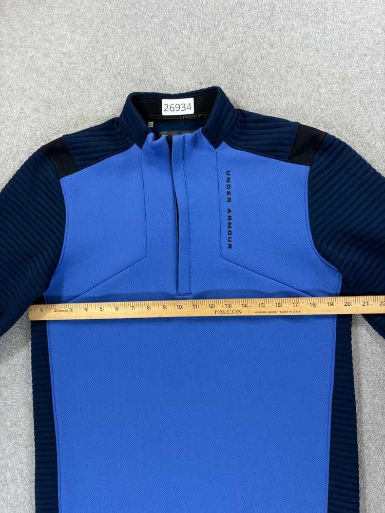 Under Armour Coldgear 1/4 Zip Golf Midweight Pullover (Men's Medium) Blue