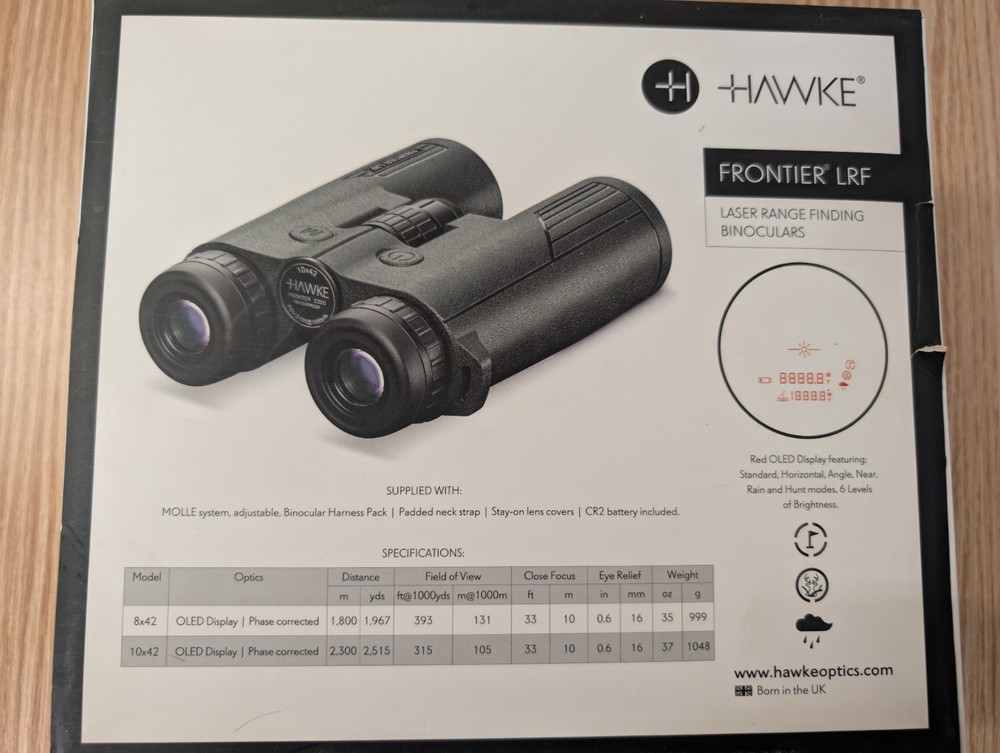Hawke Frontier LRF Laser Range Finding Binoculars