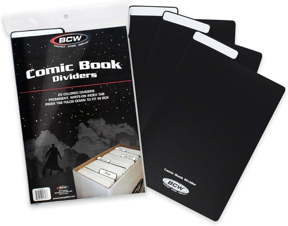 A4 Comic Book Dividers - 25 Pack, Durable Polyethylene with Write-On Tabs