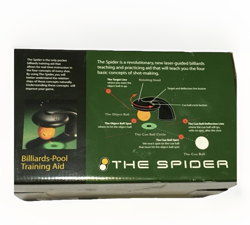 The Spider Billiards Pool Training Aid Device Laser Technology HTF