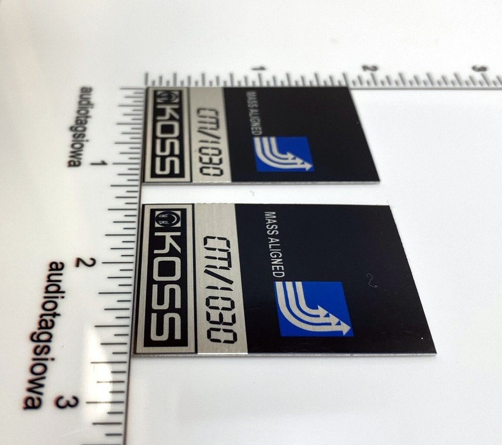 Koss CM 1030 Speaker Badge Logo Emblem Pair