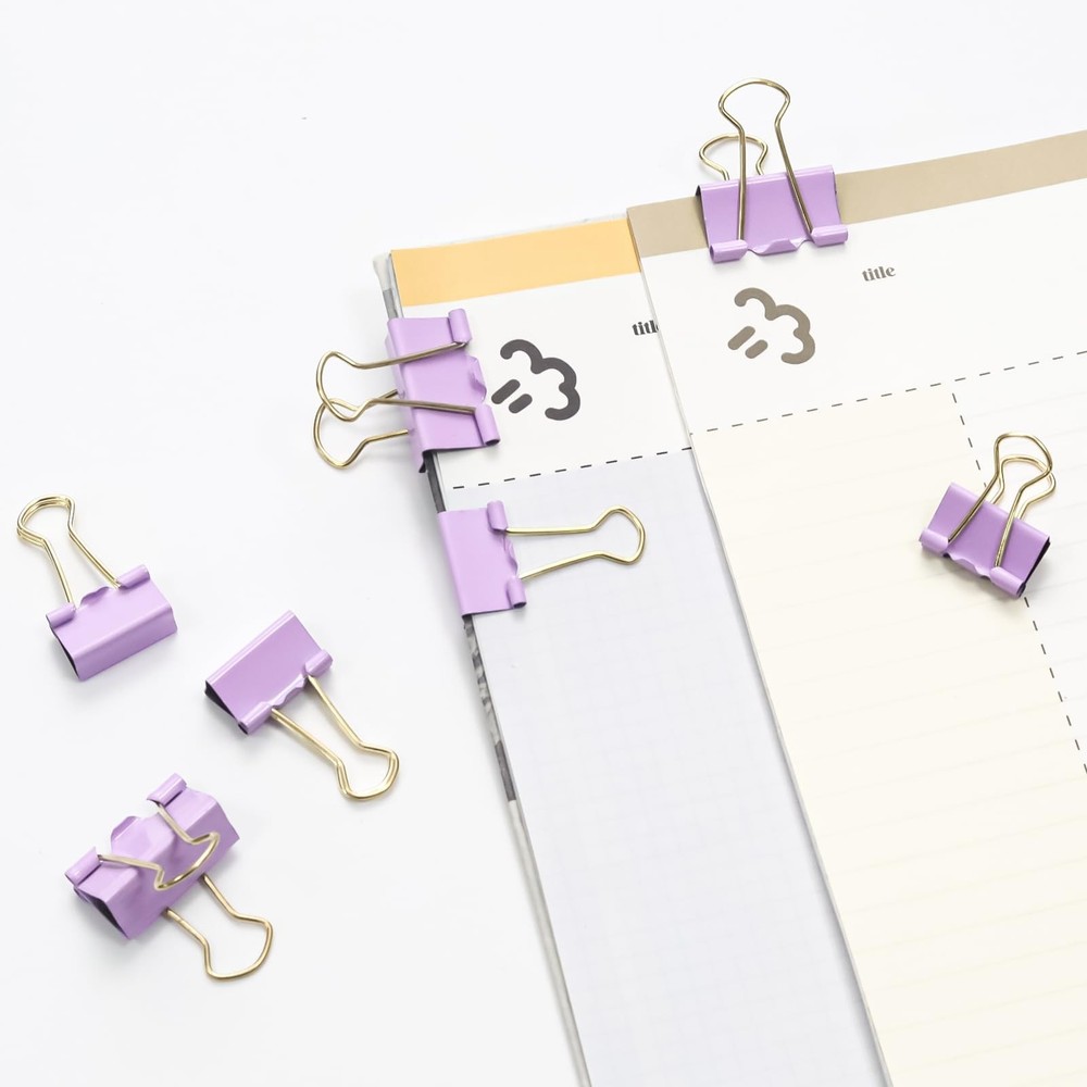 Paper Clips Binder Clips Combo Set, Assorted Size, 155 Pcs, Office Supplies S...