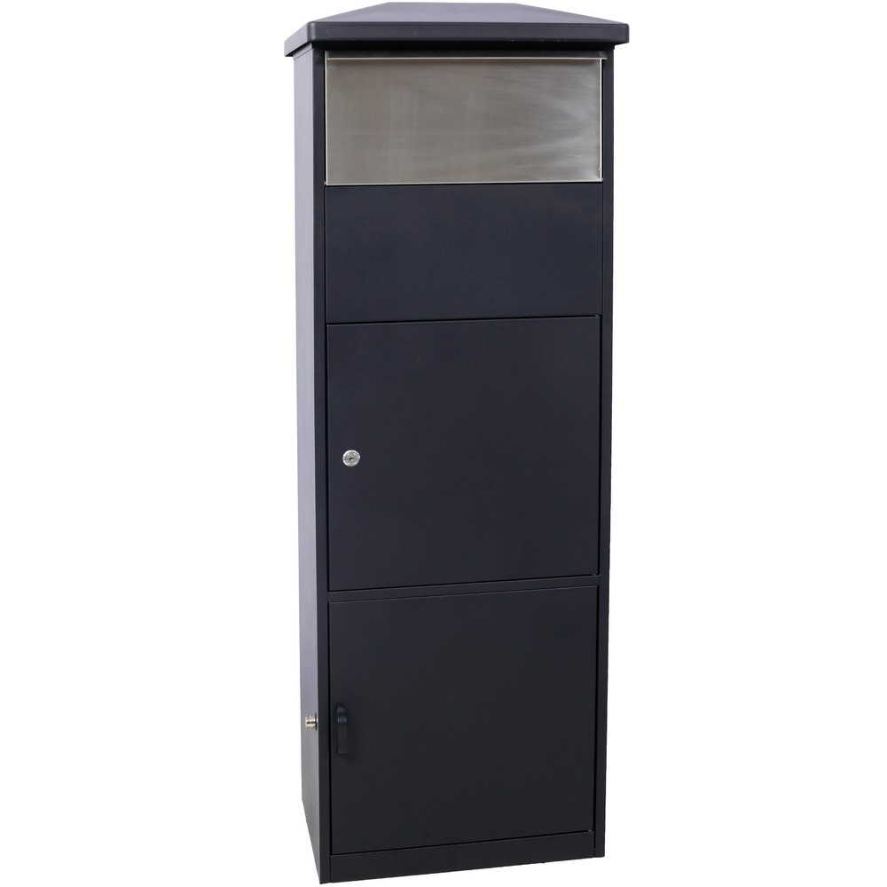 Lockable Large Parcel Drop Box Porch Mailbox with Secure Compartment