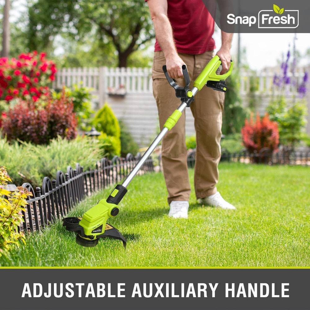 2-in-1 Cordless Weed Wacker String Edge Trimmer Eater Auto Feed Battery Charger