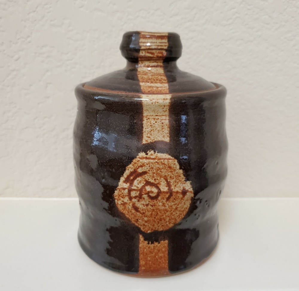 Vintage Hand Thrown Studio Potter Jar with Lid