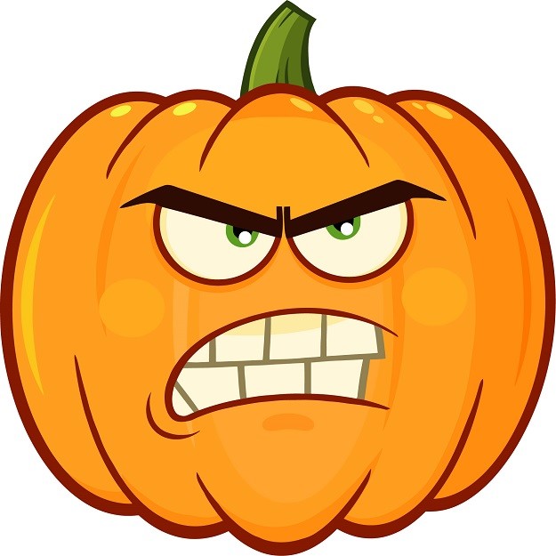 30 Custom Angry Halloween Pumpkin Personalized Address Labels