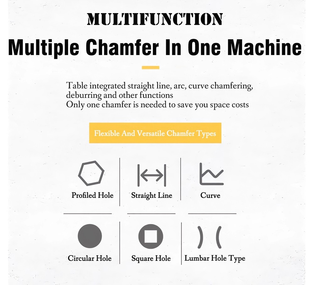 220V Multi-function Composite Chamfering Machine C Angle 45° Chamfer Equipment