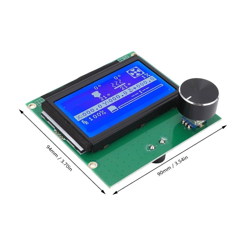 12864 LCD Screen Assembly 3D Printer LCD Display Screen With Control Panel 12864