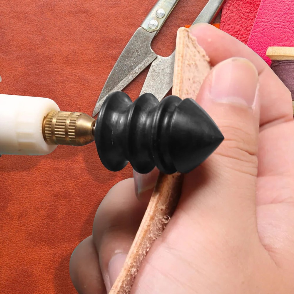 2PCS Leather Burnisher Bits, Working Tools Edge Burnish black