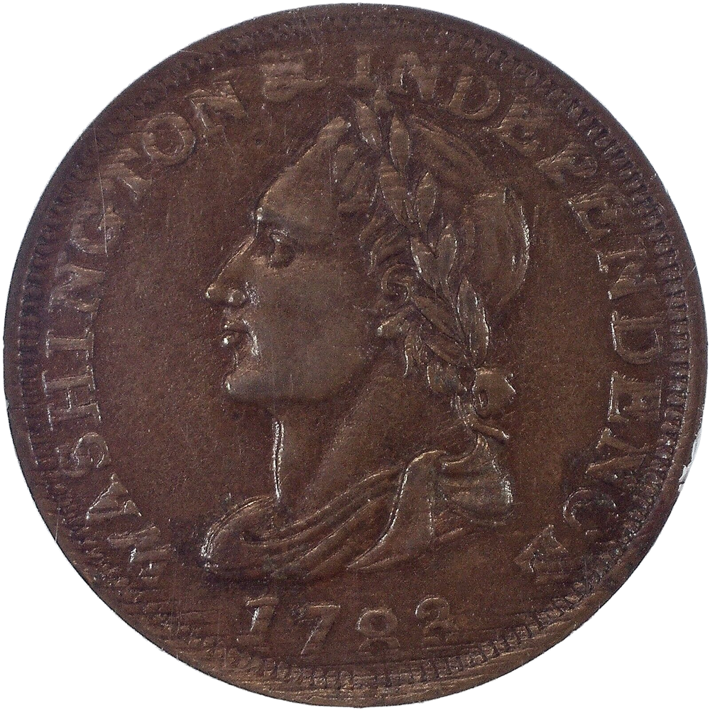 1783 1C WASHINGTON & INDEPENDENCE, "UNITY", NGC MS62BN