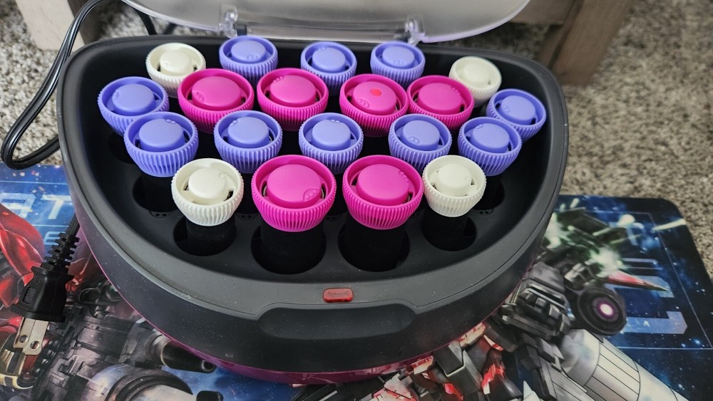 Remington Ionic Protective 20 Velvety Curlers Hot Rollers H-5600 3 Sizes w/clips