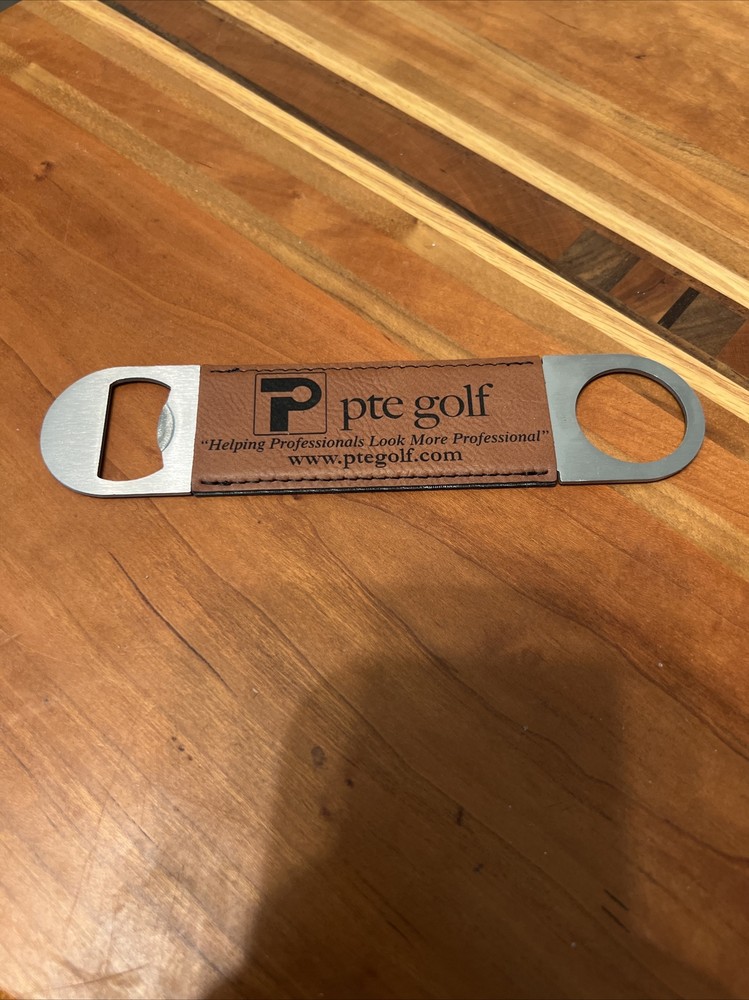 Leather PTE Golf Advertisement 7” Bottle Opener