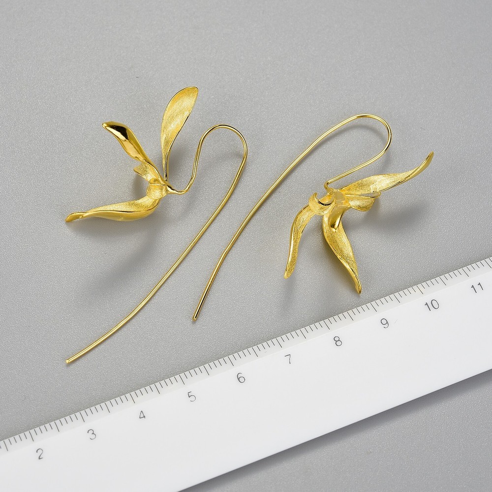 Orchid Flower Earrings