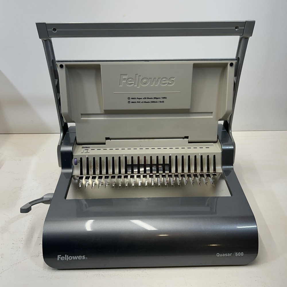 Fellowes Quasar 500 Manual Comb Binding Machine Fellows Quaser