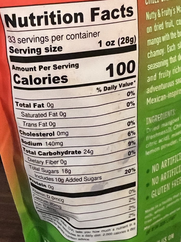 Nutty & Fruity Chili Chamoy Lime Mango, 33 Ounce