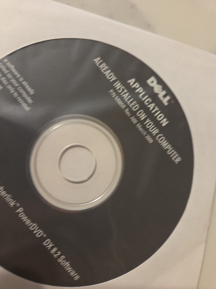 Sealed Dell CD Reinstall CyberLink PowerDVD DX 8.2 Software