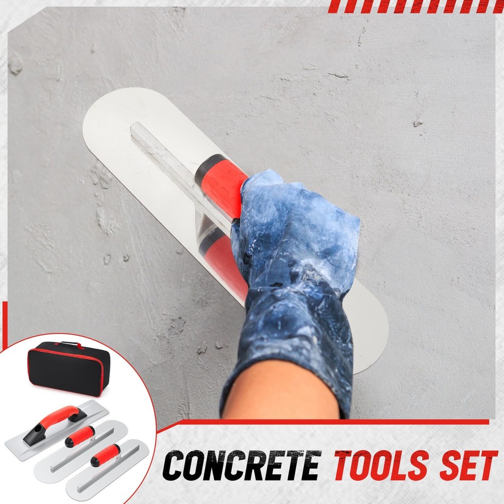 4 Pcs Concrete Hand Tools Set Includes Cement Magnesium Hand Float 16'' x 3-1.