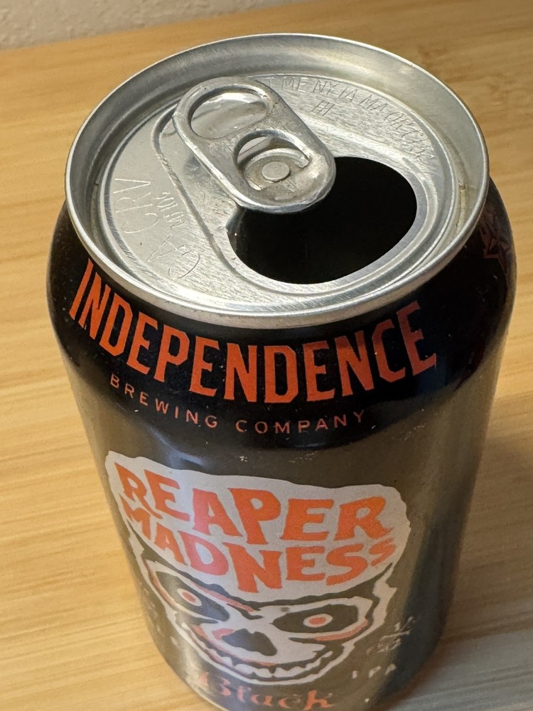 Reaper Madness Black Ale - Empty Beer Can - Independence Brewing