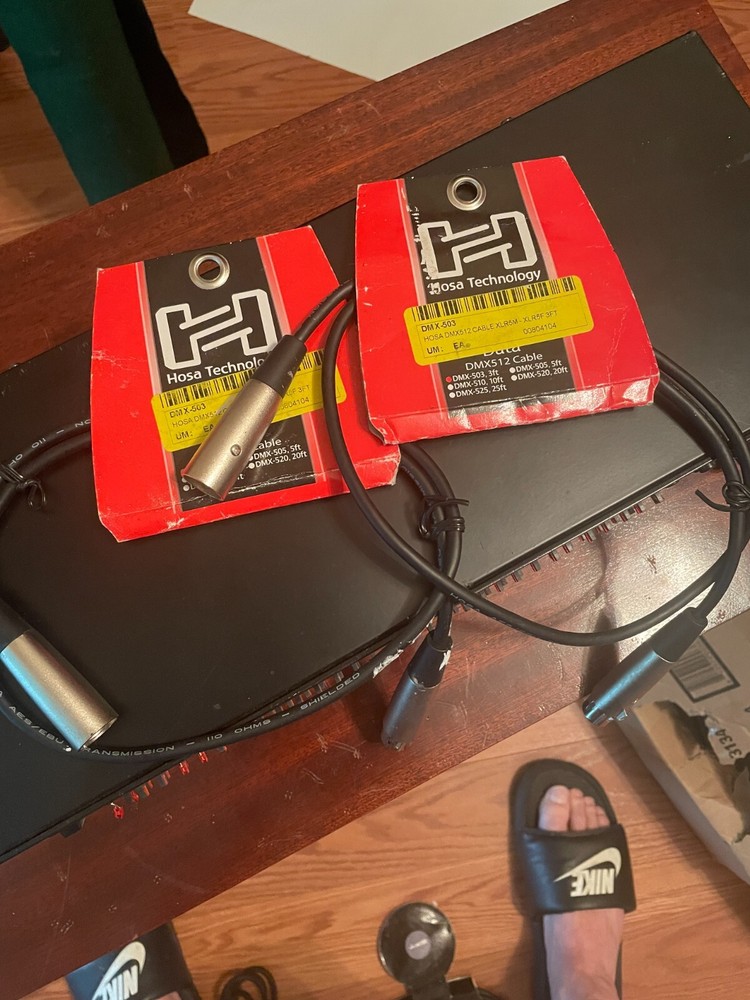 DMX Cable- 5 pin, 3ft, - 2 pack