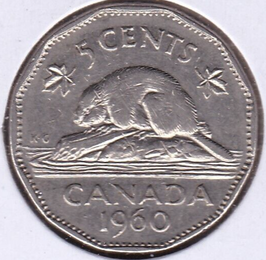 1960 Canada 5 Cents
