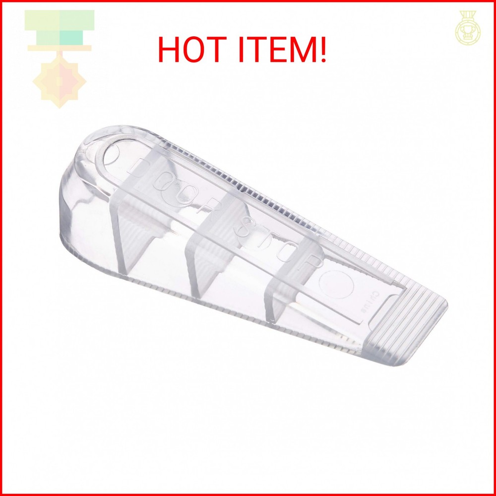 Magic Sliders 4” Translucent Rubber Doorstopper, Multi-Surface Design Great for