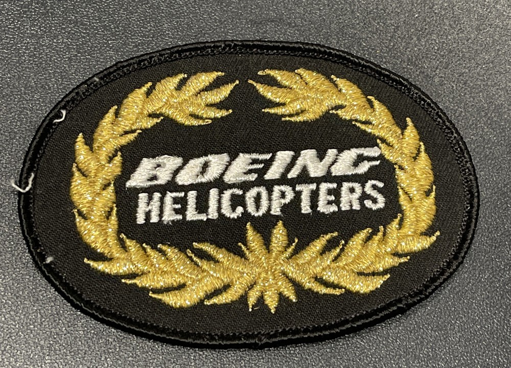 VINTAGE BOEING HELICOPTERS UNIFORM PATCH 4 1/4"
