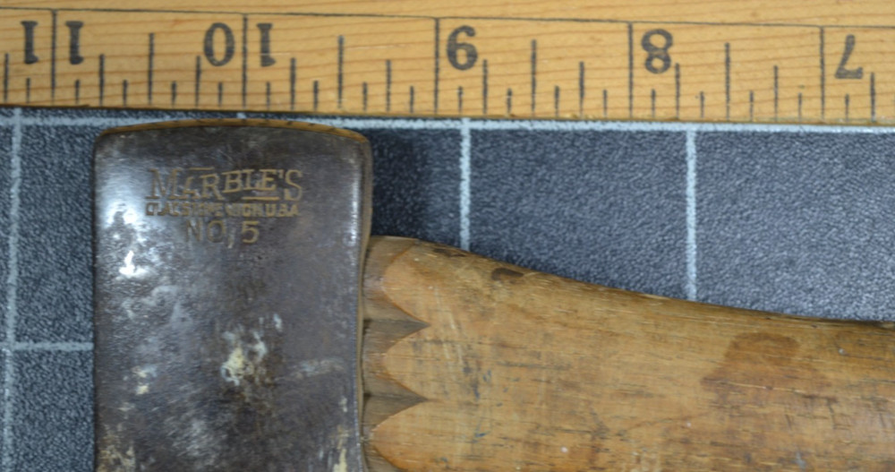 MARBLES - NO. 5 - SATETY AXE - ALL ORIGINAL IN GREAT CONDITION