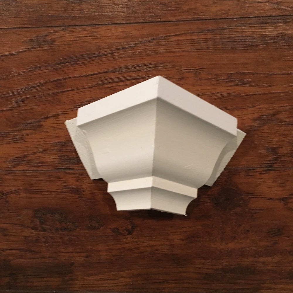 Crown Molding Corners Low Profile 3 5/8” Transitions 3 pack (pine)