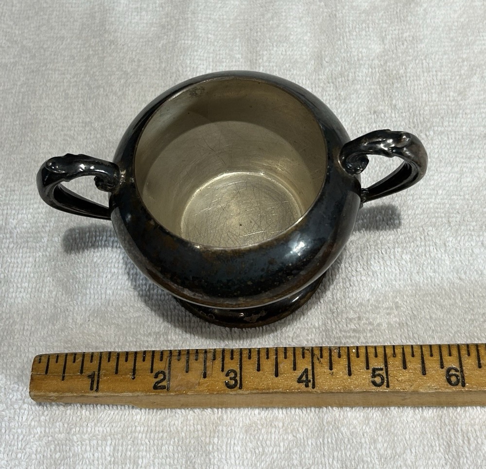 Silver Tone Sugar Bowl No Lid