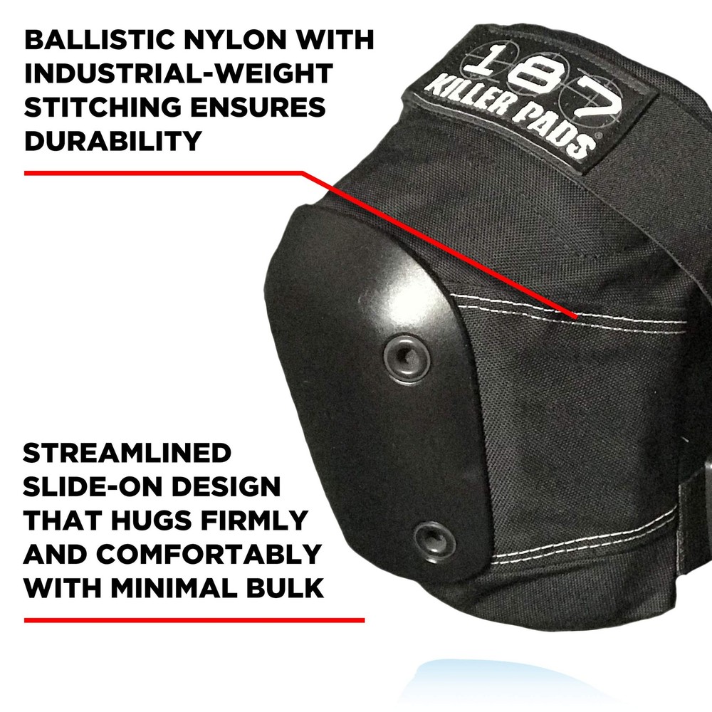 187 Killer Pads Slim Knee Pad, Black, Medium Medium, Black