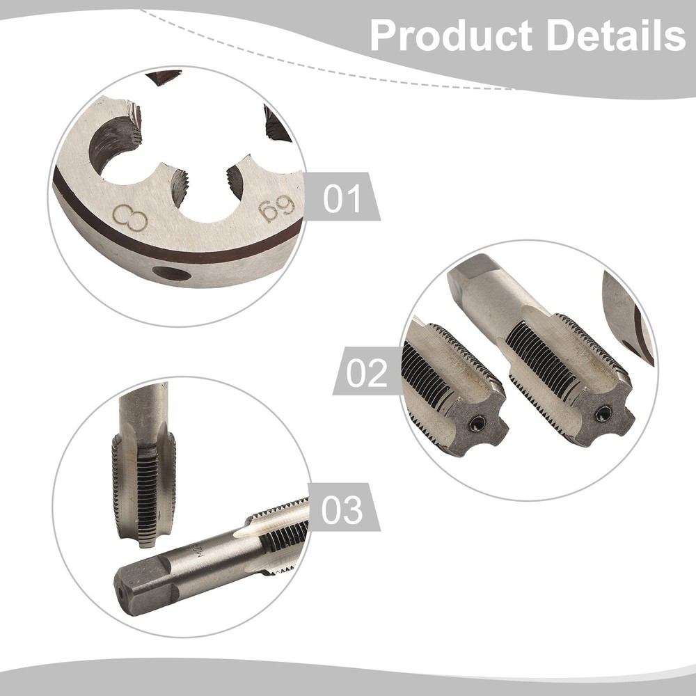 Threading Tools Set HSS for M24 x 2mm Metric Thread Right Hand Taper Tap