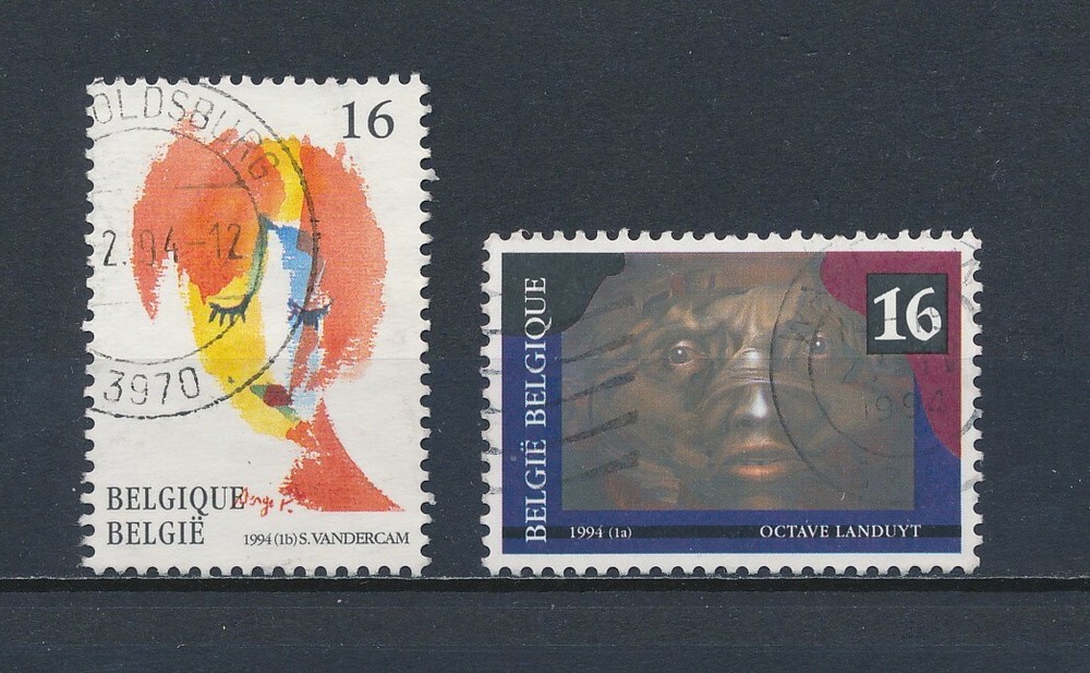 Belgium  1537-8 Used, Paintings, 1994