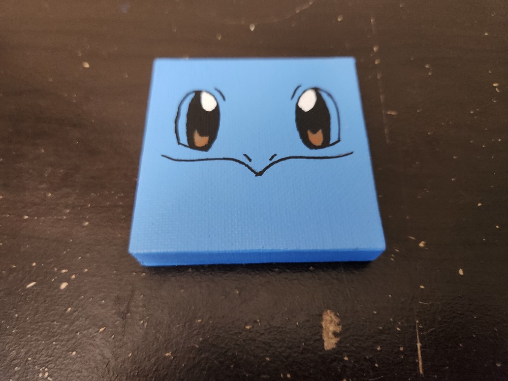 Handpainted Stretched Canvas Magnet Squirtle (*FAST SHIPPING!*)
