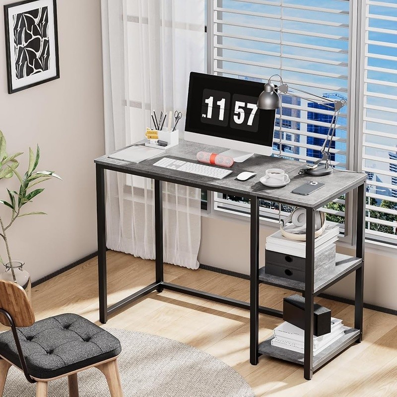 Compact Computer Desk W/ Adjustable Shelves Multi-functional Workstation New