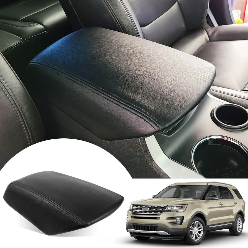 Replacement Center Console Cover for Ford Explorer 2011-2019 Armrest Leather