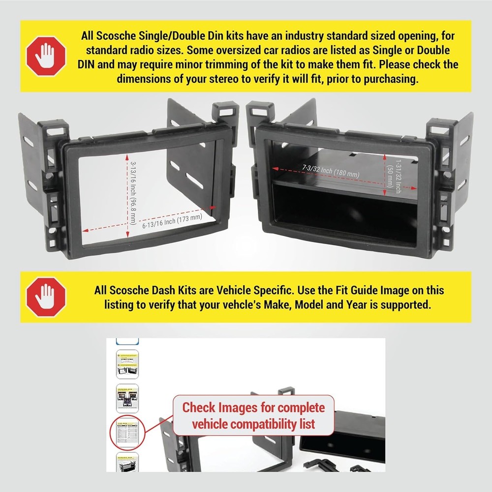 Comprehensive Car Stereo Dash Kit for 2004-2021 GM - Lifetime Support Included