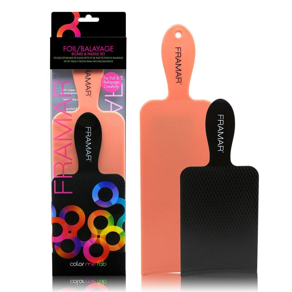 FRAMAR Balayage Board and Paddle Set - Long Short Foil Black/Peach