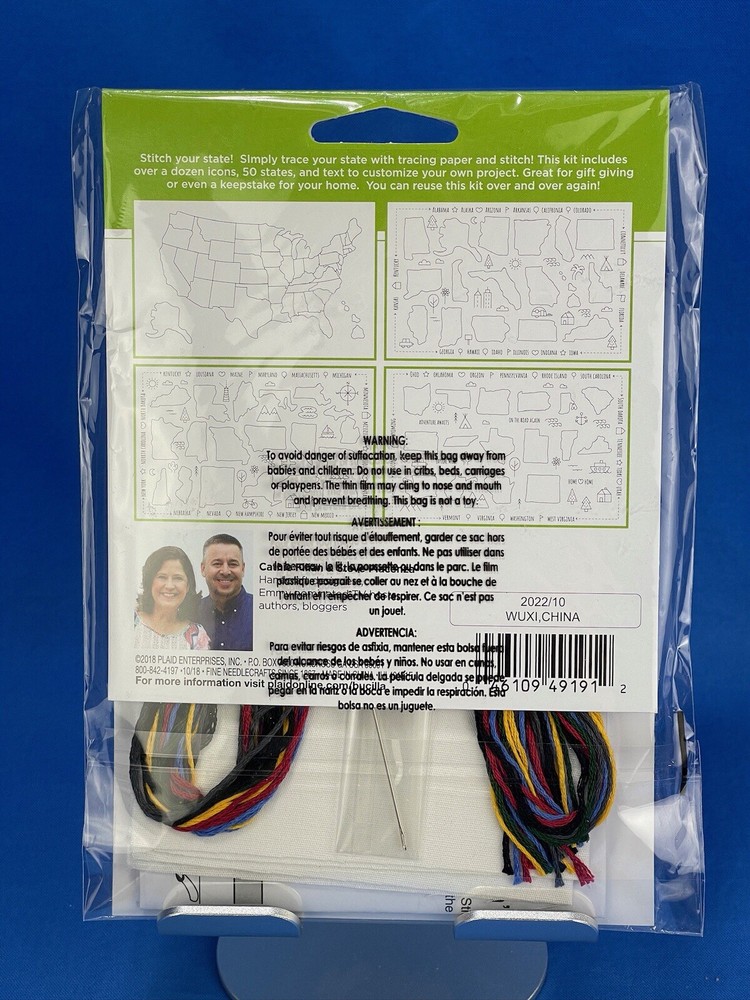 Bucilla - Home Sweet Stitch - 50 State Embroidery Pattern Sheets- Customize -NEW