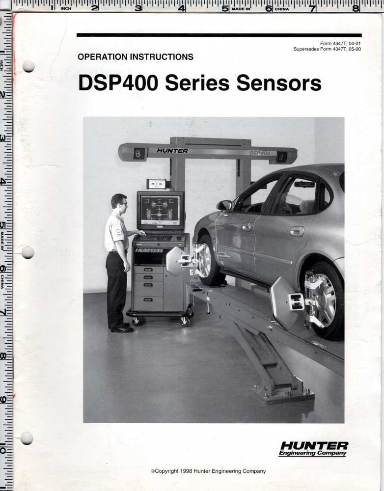 Hunter Engineering Co. DSP400 Series Sensors Operation Instructions Manual ©1998