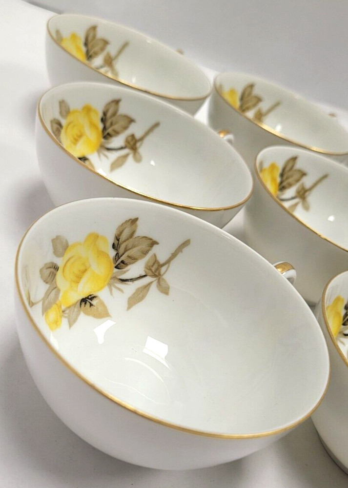 Cotillion by Sango TEA CUP Yellow Rose Gold Trim Multiple Available