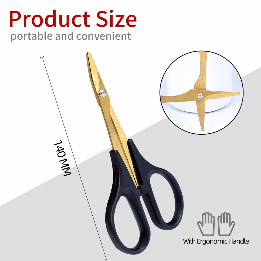 Heavy Duty Titanium Nitride Coating Scissors With Ergonomic Handle-Black