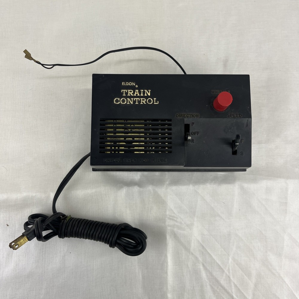 Push Whistle HO Transformer ELDON Model TRAIN CONTROL 12V power pack Untested