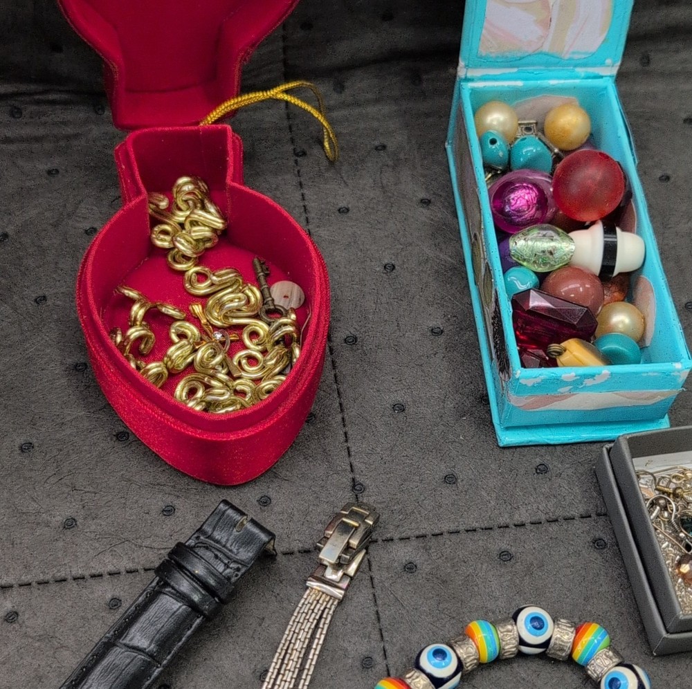 Threshold Jewelry Making Tool Set with Pliers, Hammer, Ring Sizer, Beads, Wire