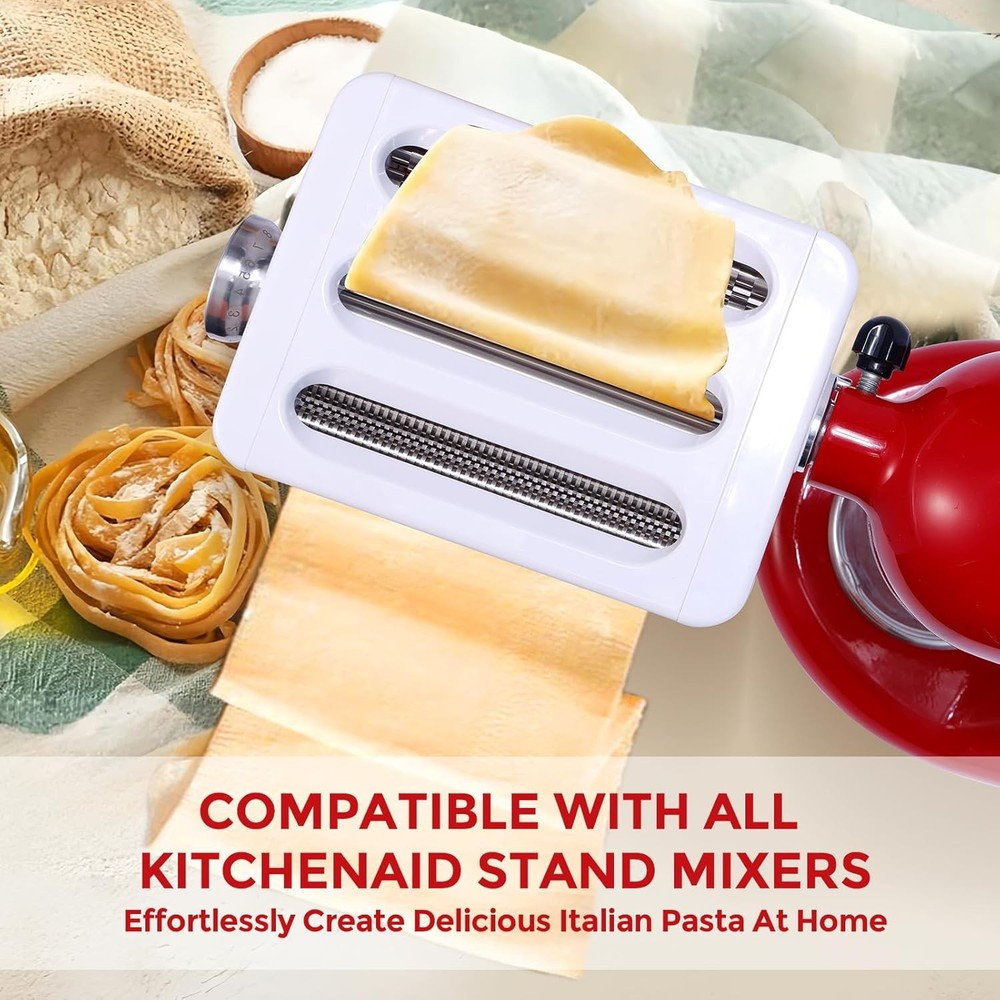3-in-1 Pasta Maker Attachment KitchenAid Stand Mixer Accessories Quick Install