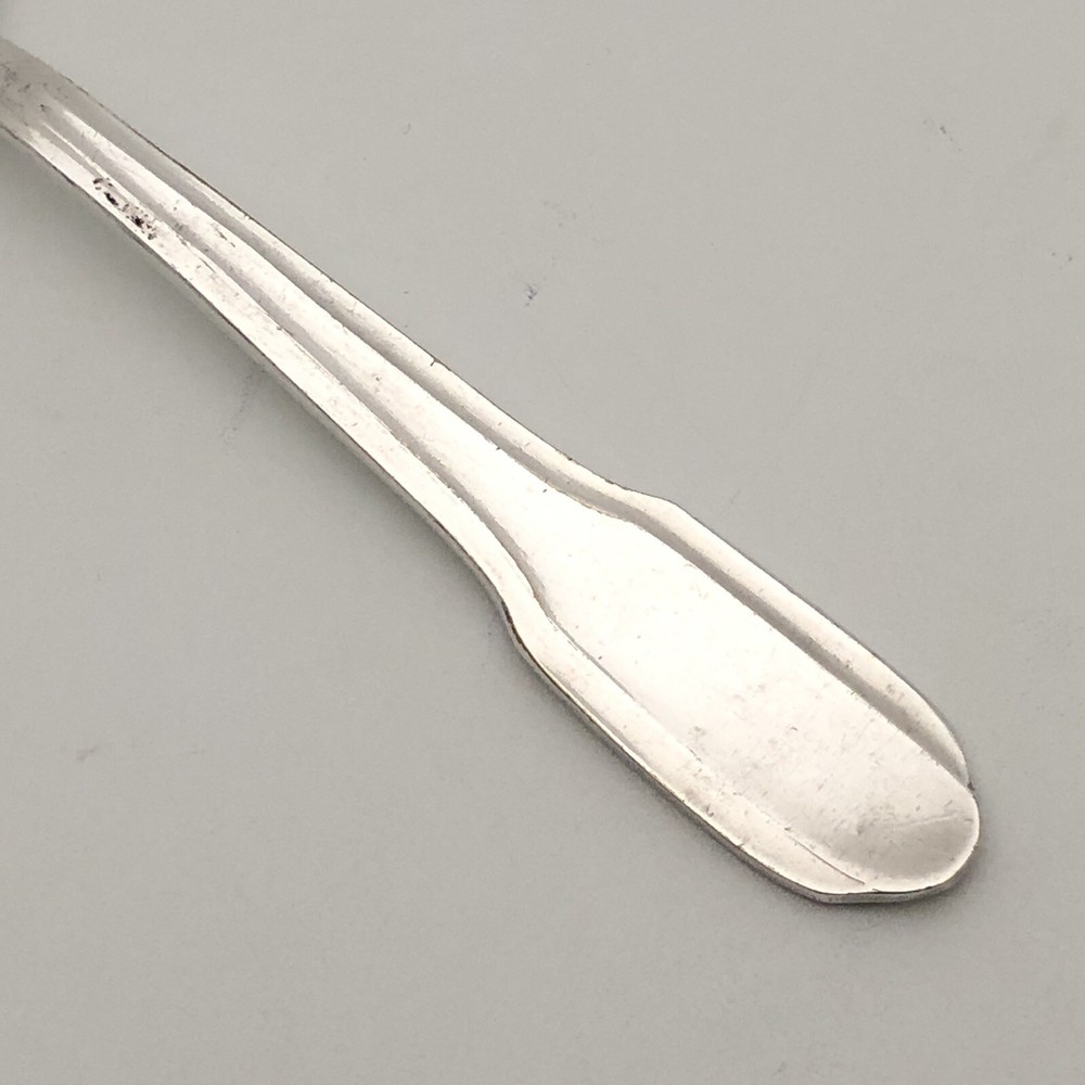 Reppel Massif Silverplate Teaspoon 5 3/8" Deco Style Flatware Vintage Silverware