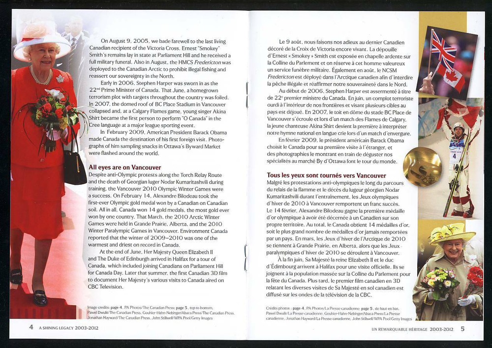 Canada 2012 = QUEEN Elizabeth ll Diamond Jubilee = KEEPSAKE folder Volume #6