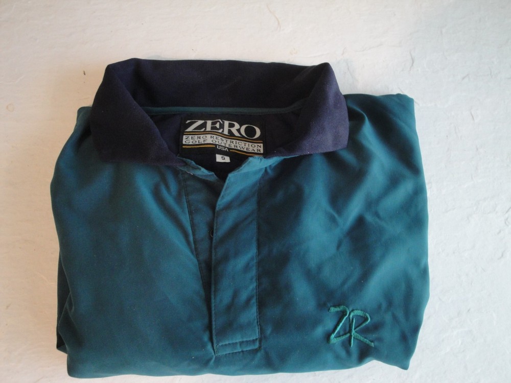 Zero Restriction ZR S Golf Outerwear Green 1/4 Snap Pullover Windshirt #V1